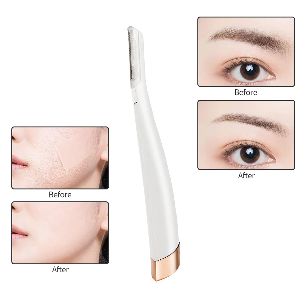 Mini Eyebrow Shaper Dermaplaningมีดโกนหนวดสำหรับผู้หญิงมีดโกนFacial Hair Removerไม่เจ็บปวดExpoliates Deadผิวมีดโกนเครื่องมือแต่งหน้า