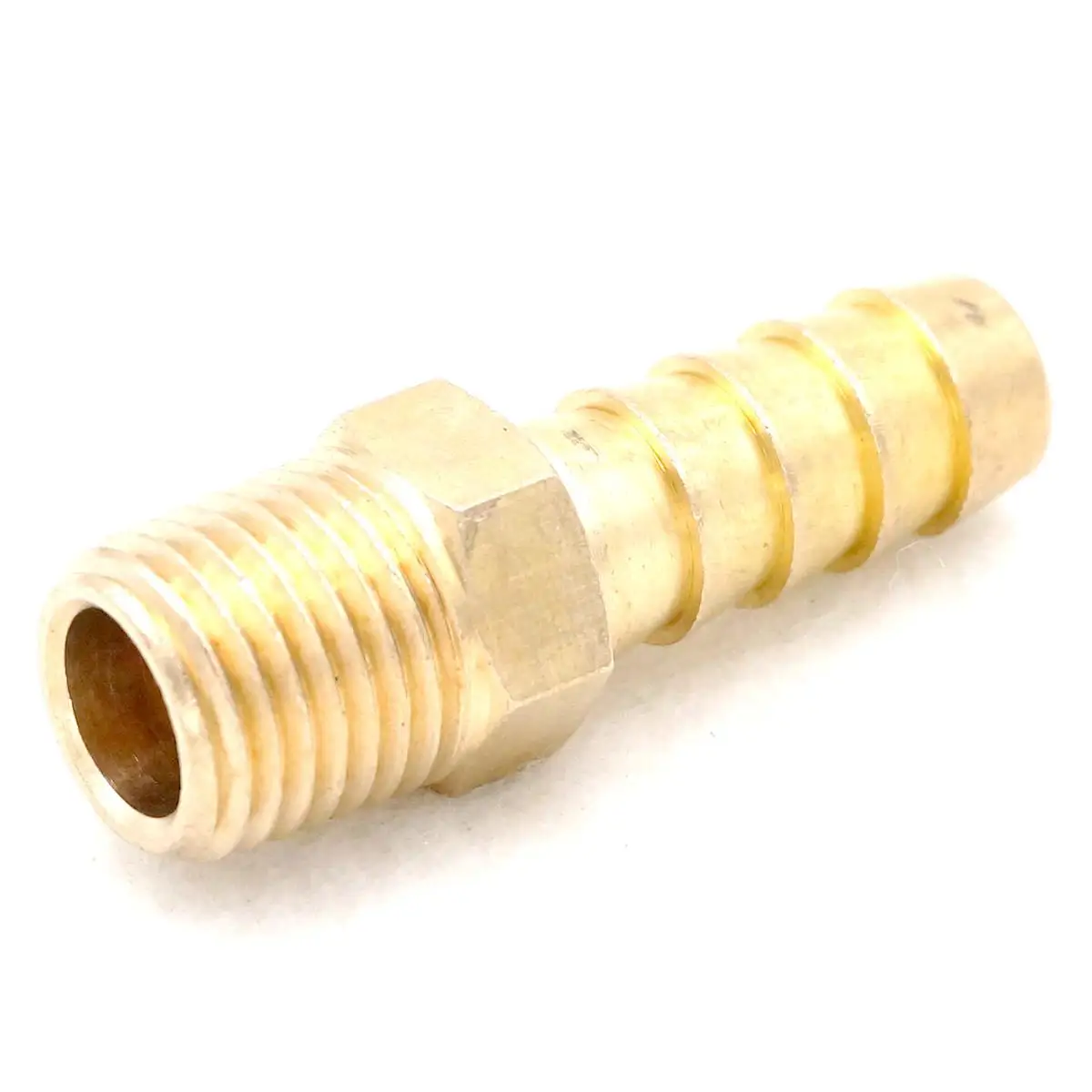 

1/4" NPT Male x 3/8" Hose Barb Tail Brass Fuel Fitting Connector Adapter