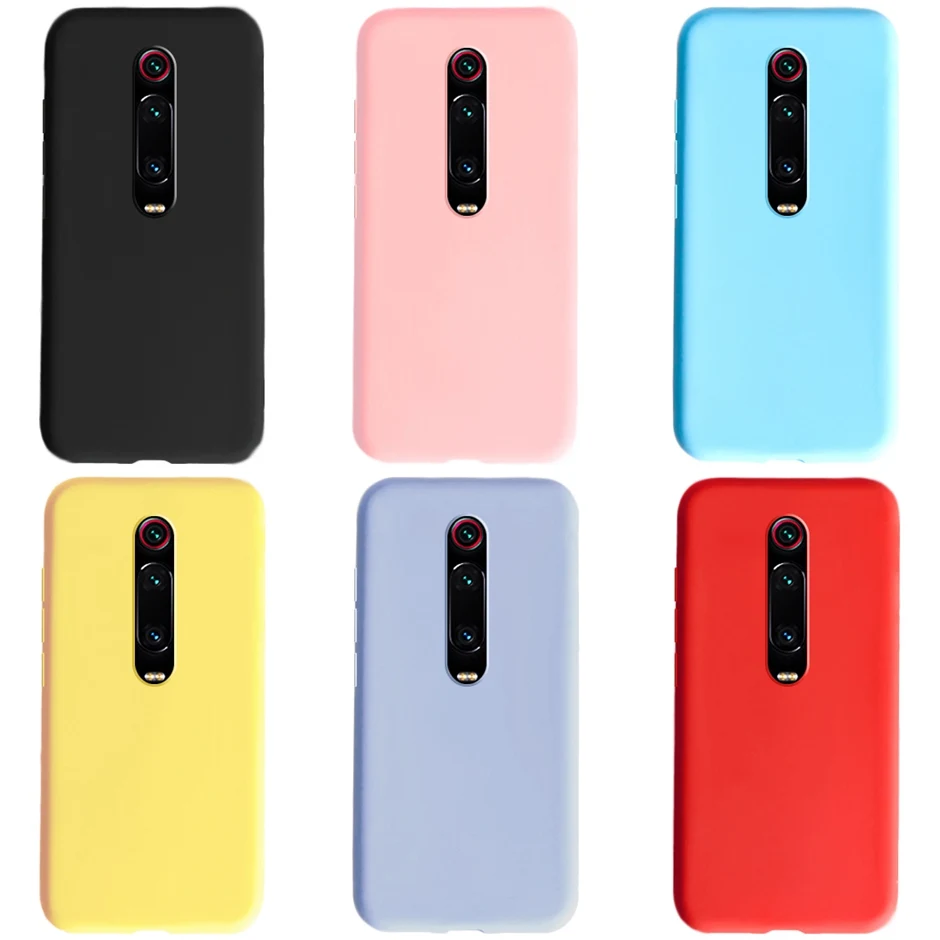 Case For Xiaomi MI 9T Pro Redmi K20 Candy Color Soft Silicone Case For Xiaomi Redmi K20 Pro Cute TPU Back Cover Coque