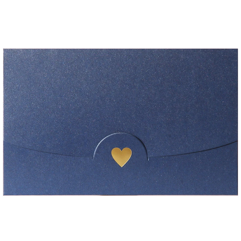 (10 Pieces/Lot) 10.5CM*7CM Small Greeting Card Name Card Envelope Hot Stamping Love Pearlescent Paper Mini Envelopes