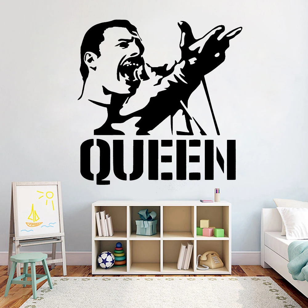 Music Band Wall Sticker Vinyl Modern Freddie Mercury Queen Band Wall Decal for Home Decor Kids Room Decoration Accessories X193