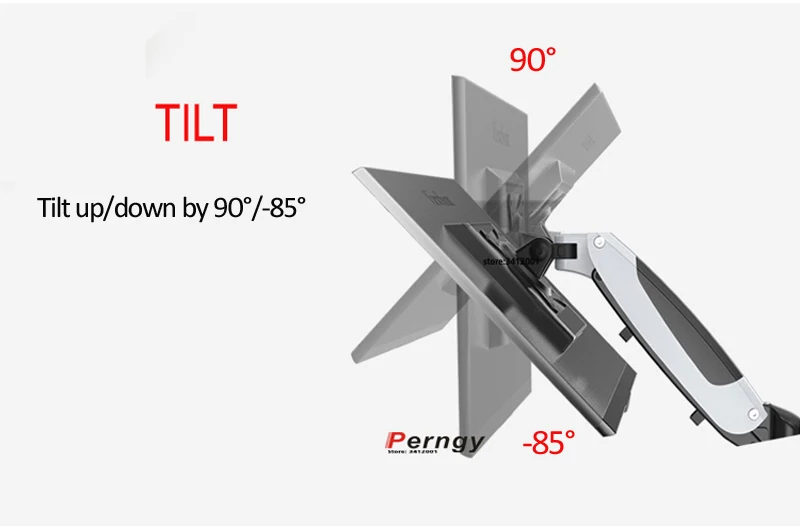 DL-FE160W-L ze stopu aluminium 360 ° pełnoekranowy 15-27 cal LCD uchwyt ścienny na TV uchwyt monitora stojak na Monitor podwójne ramię 85 w górę w