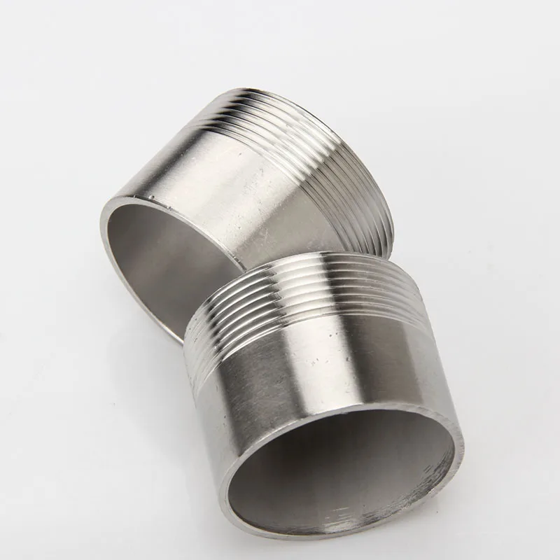 Ss304 스테인레스 스틸 bsp 1/4 "3/8" 1/2 "3/4" 1 "수나사 직선 용접 젖꼭지 물 오일 가스 커넥터 어댑터 접합기