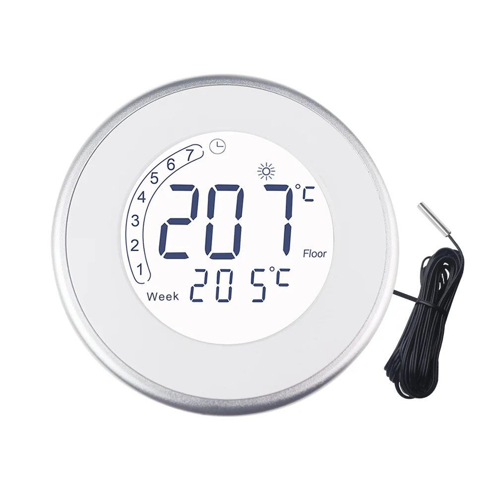 16A Floor Programming Heating Thermostat 85-250V AC Digital Room Temperature Controller Regulator Weekly LCD Screen