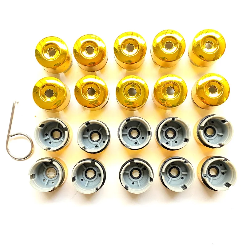 7L6 601 173A 2ZZ 10/20pcs Chrome Wheel Lug Bolt Nut Cap Cover 7L6601173A for VW Volkswagen Touareg Matwe T5 Audi Q7 2004 - 2014