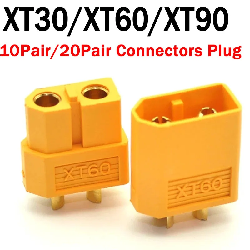 

10/20 Pairs XT30 XT60 XT90 T Plug Battery Connector Set Male Female Gold Plated Banana Plug for RC Parts