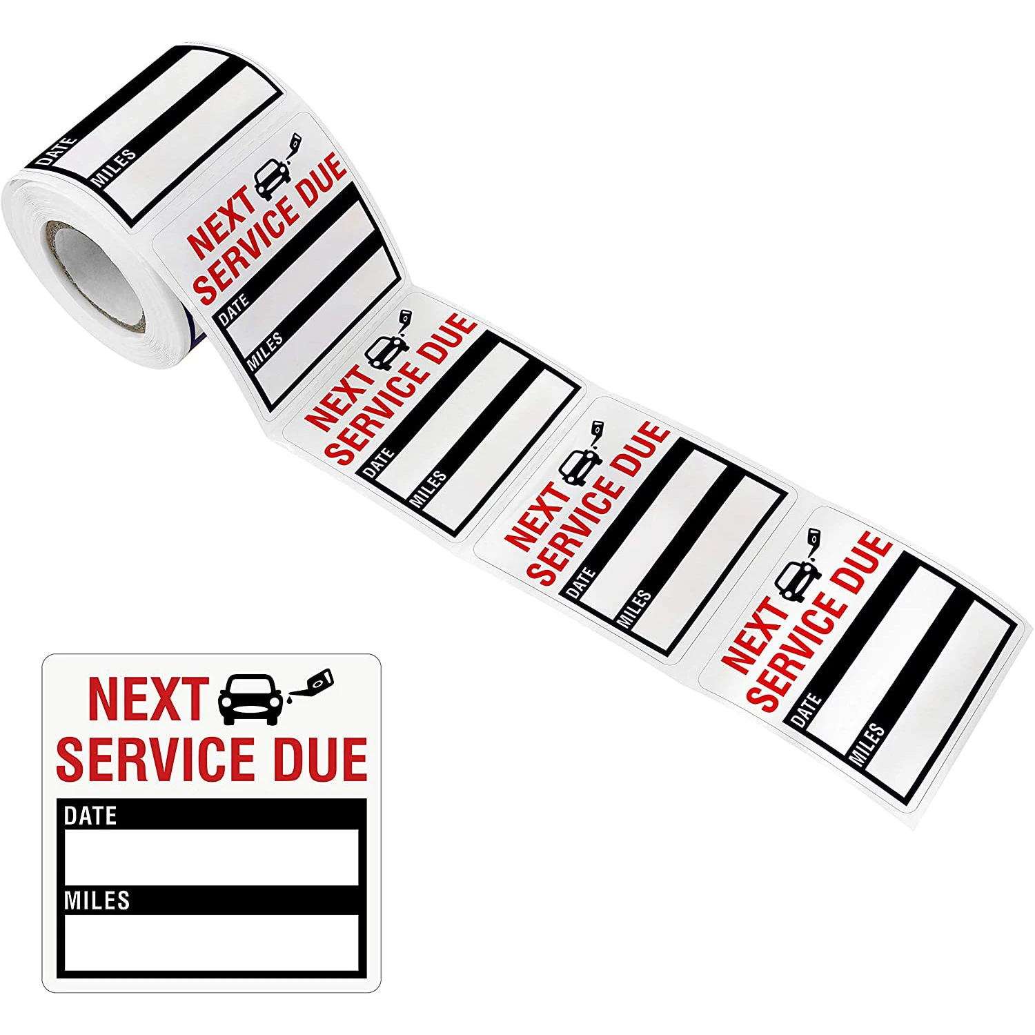 

150pcs/roll Oil Change Maintenance Service Reminder Stickers Window Sticker Adhesive Labels Car Sticker "NEXT SERVICE DUE" 2inch