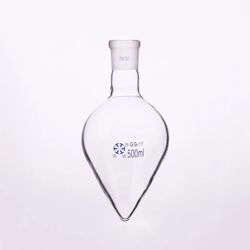 

Pear-shaped flask,Capacity 500ml,Joint 29/32,Heart-shaped flasks,Coarse heart-shaped grinding bottles