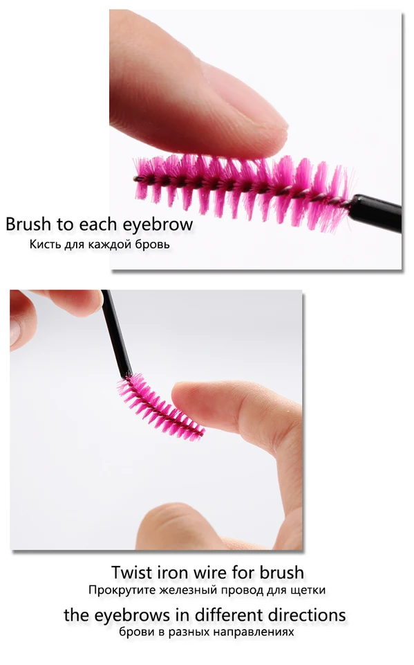 5/50 piezas cepillos de maquillaje para pestañas profesionales varitas de máscara aplicadores escobillas cepillo cosmético herramienta 4