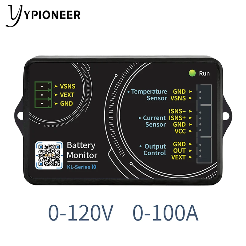 YPioneer KL110F عالية الدقة بلوتوث Coulomb عداد ليثيوم سيارة تعمل بالبطارية الفوسفات قدرة الكاشف للدراجات النارية 100A 120 فولت