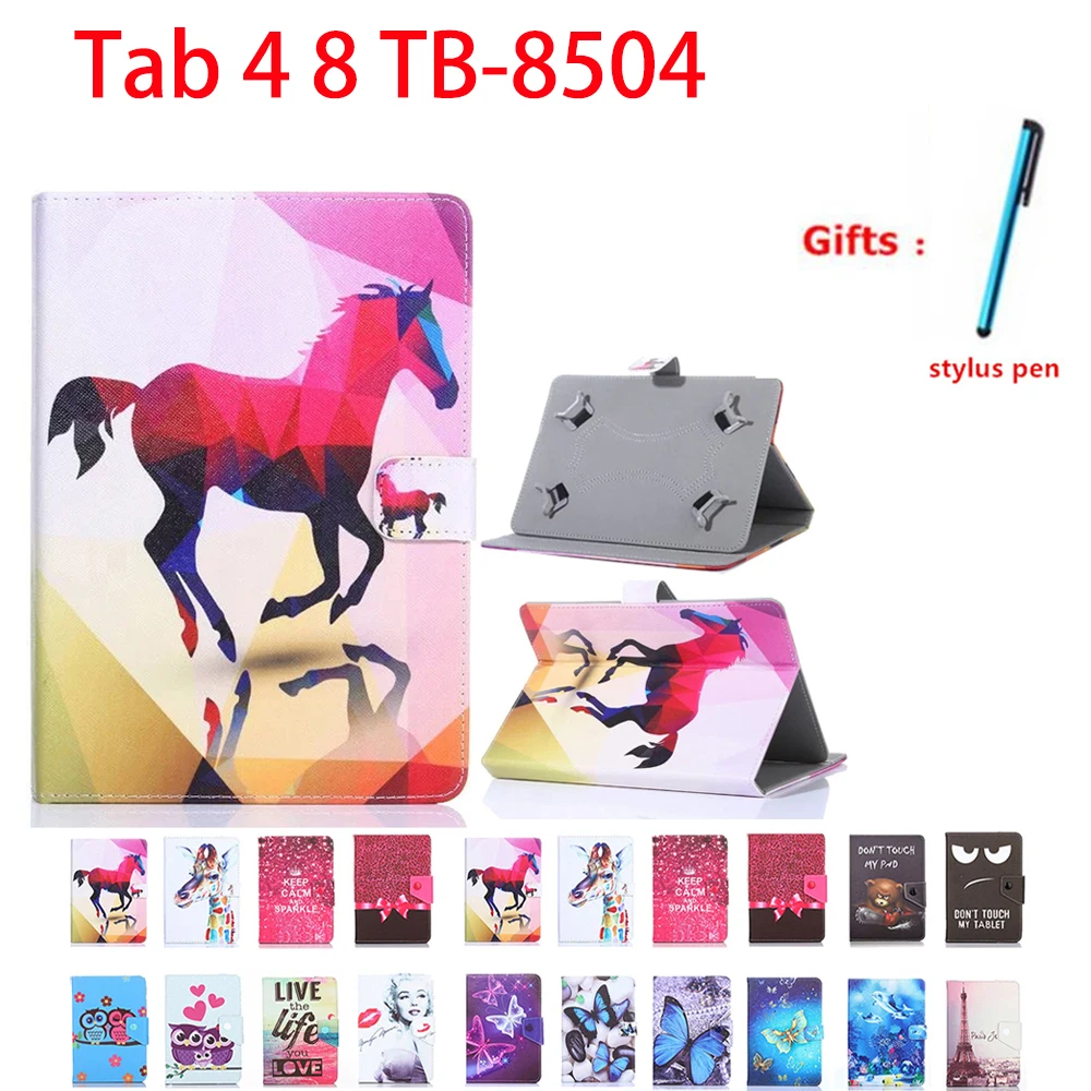 Cover For lenovo tab 4 8 case TB-8504 Cover Flip Litchi Case for lenovo tab 4 8 Capa TB-8504F TB-8504N 8504X Tablet Folio Funda