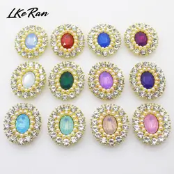 10Pcs Crystal Ivory Faux Pearl Rhinestone Buttons Wedding Decoration DIY Flatback Gold Clothing Scrapbooking Crafts Accessories