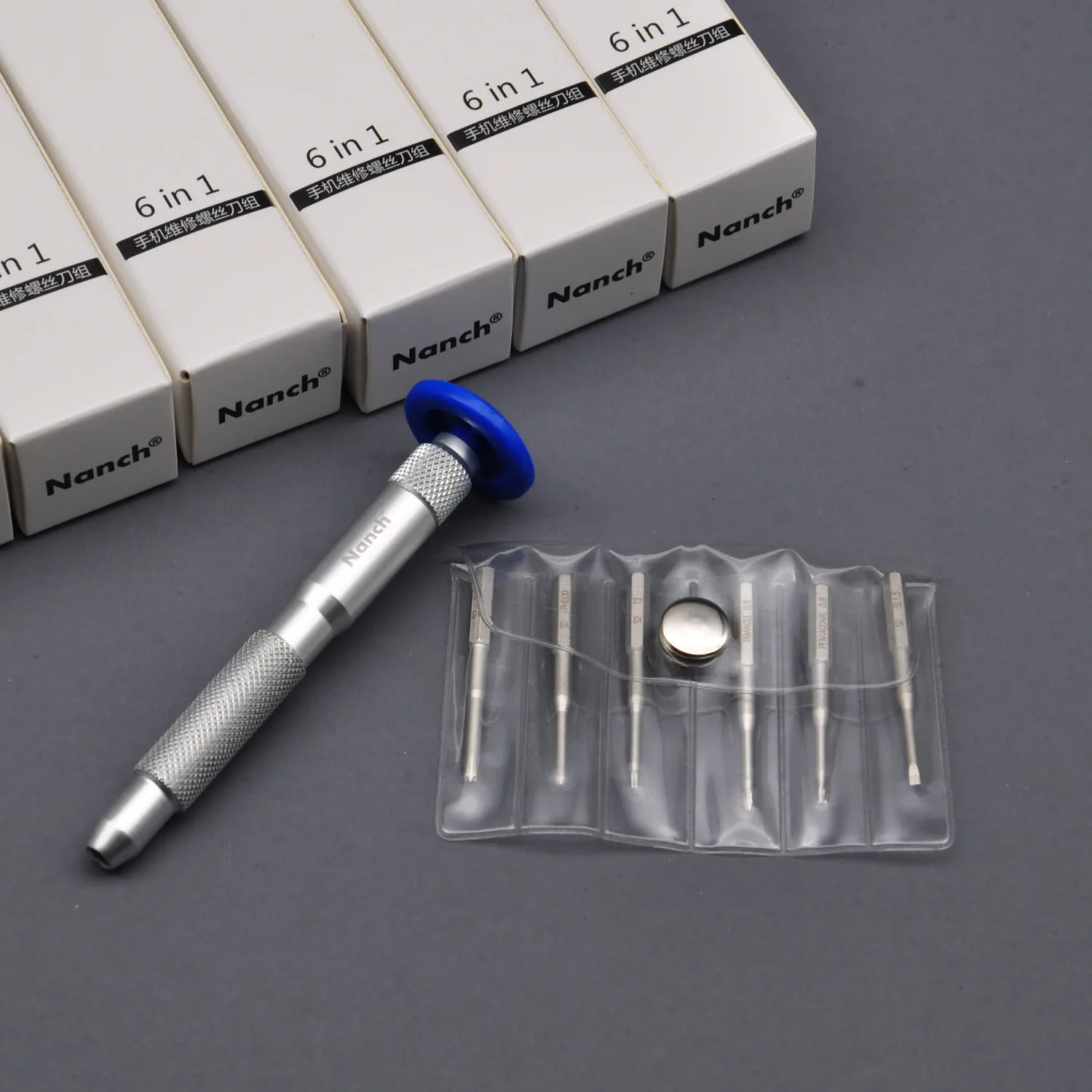 Precision Mini Screwdriver for Smartphones,6 in 1 S2 Steel Magnetic Repair Tool Kit T2/P2/Y0.6