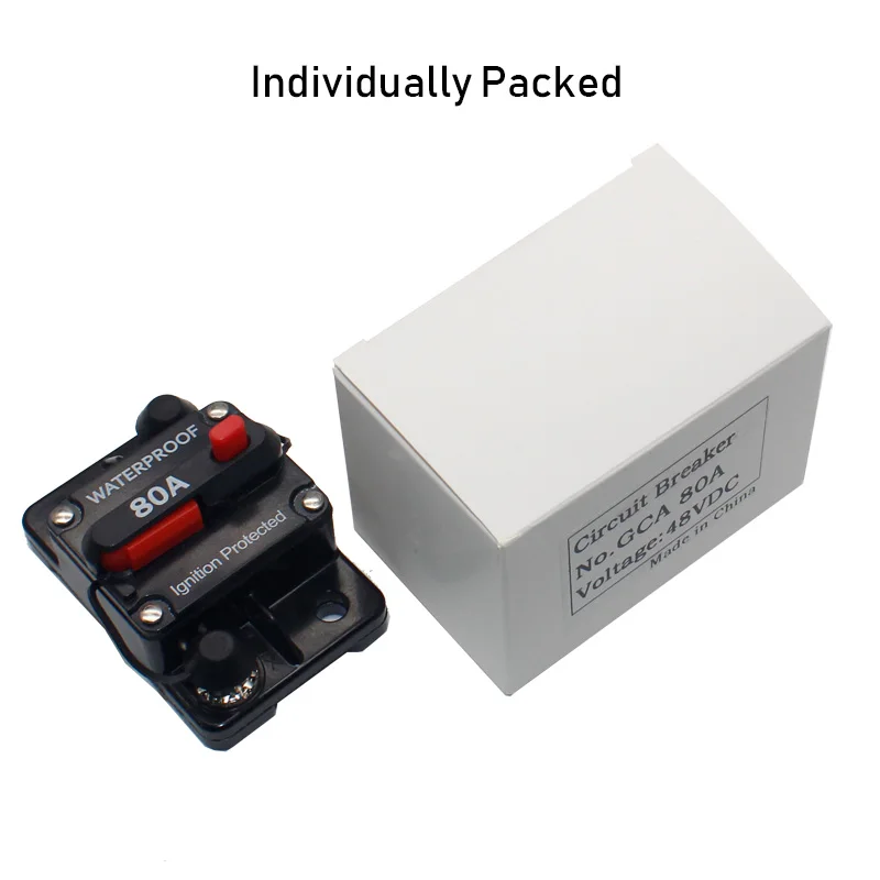 30A 40A 50A 60A 70A 80A 100A 120A 150A 200A 250A 300A AMP Circuit Breaker Fuse Reset 12-48V DC Car Boat Auto Waterproof