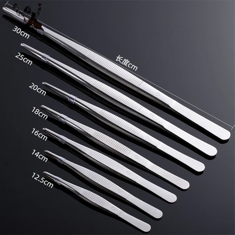 14/16/18/20/25/30cm  Stainless Steel Clip Tweezers Clip Mint Leaf Ice Clip Bar Cocktail Medical Tool Clips