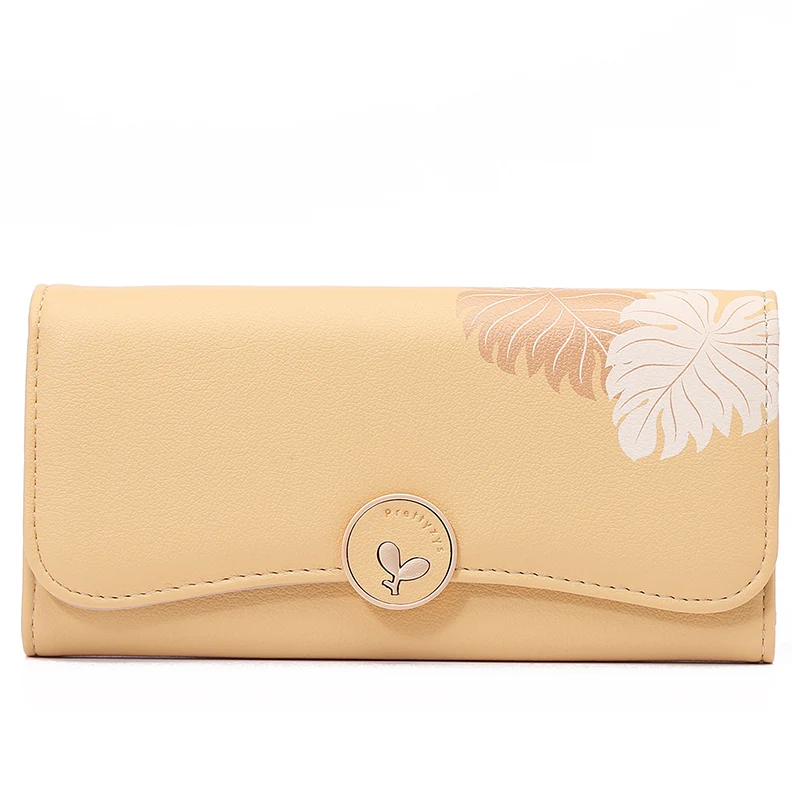 

Brand Women Long Wallet Many Departments Card Holder Carteira Female Flower Fresh Wallet Women Purse High Quality Ladies Purses