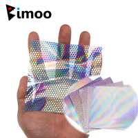 Bimoo 6pcs 4pcs Holographic Fish Scale Lure Sticker Film Fly Tying Rainbow Flash Film Jig Squid Jig Lure DIY Material