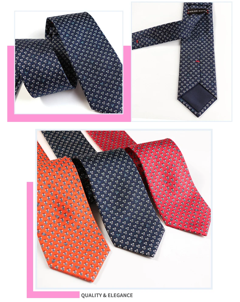 Schneider Smith Neue Mode Gedruckt Tier 100% Silk Krawatten Flamingo Hund Schafe Druck Männer Anzug Freizeit Muster Silk Krawatte Krawatte – Detail 11