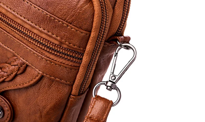 Vintage Pu Leder Umhängetaschen für Frauen kleine Cross body Telefon Geldbörse Handtasche Tasche weibliche Brieftaschen Tasche – Detail 26