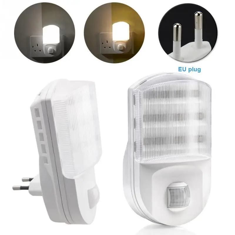 KHLITEC PlugIn PIR Motion Sensor Hallway Plug Socket LED Night Light Magnetic Infrared Wall Lamp Cabinet Stairs Light