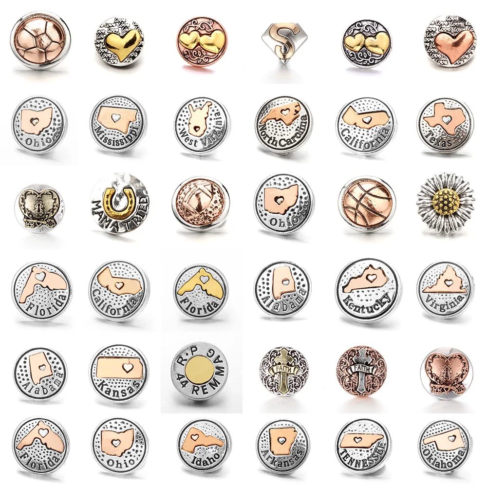 5pcs/lot New White Snap Jewelry 18mm Snap Buttons Animal Owl Butterfly Elephant Ginger Button Charm Women Fit Snap Bracelet