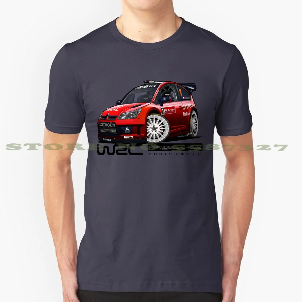 2007 C4 Wrc-Sebastien Loeb / Daniel Elena 100% Cotton T-Shirt Citro ? N C4 _ World _ Club C4Club Worldrallychampionship