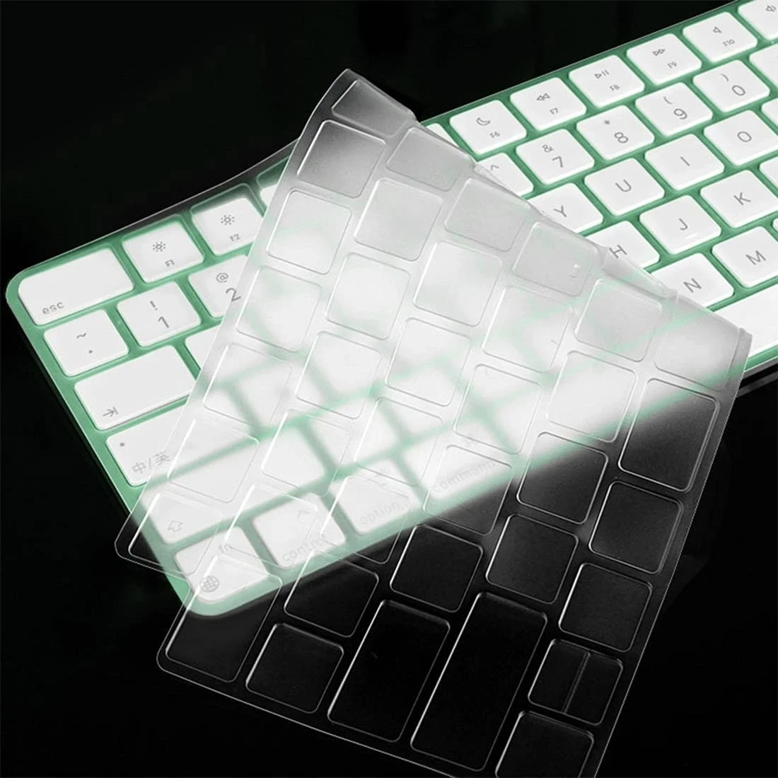 Transparent TPU Keyboard Cover Skin For 2021 New Apple M1 iMac 24 inch Magic Keyboard A2449 With Touch ID And A2450 No Touch ID