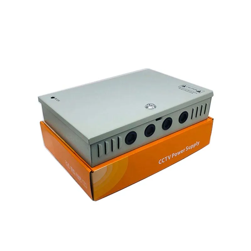 CCTV Power Supply Box 18 Port Channel 300W/360W Distribution Metal Fuse AC 110-240V to DC 5V 12V 24V for Surveillance Camera