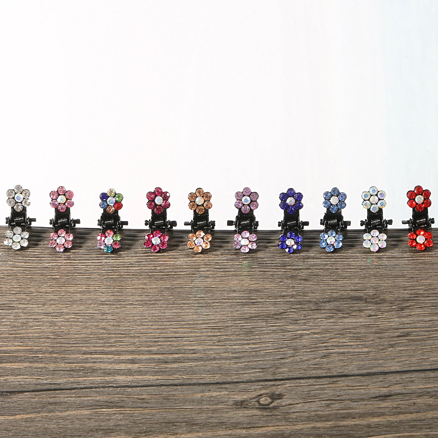 New Fashion Crystal Rhinestone Flower Hair Claw Hairpins Styling Accessories Ornaments Hair Clips Hairgrip for Kids Girls