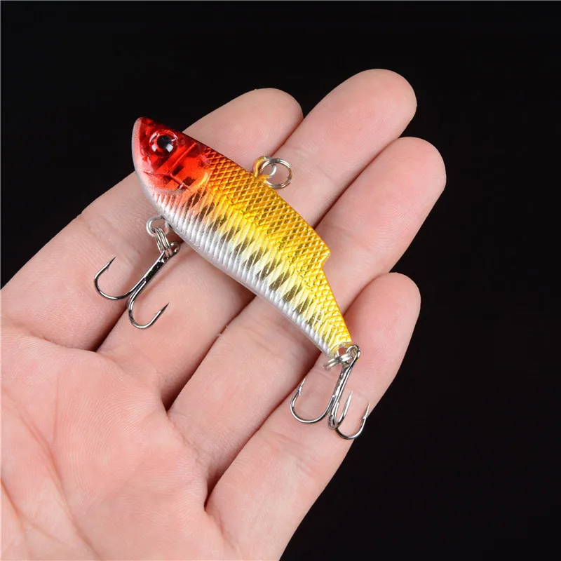 DHYJSFDC 1PCS 5.7cm/10g Artificial Japanese VIB Fishing Lure Lead Inside Hard Bait Diving Swivel Bait Winter Sea Fishing Tackle