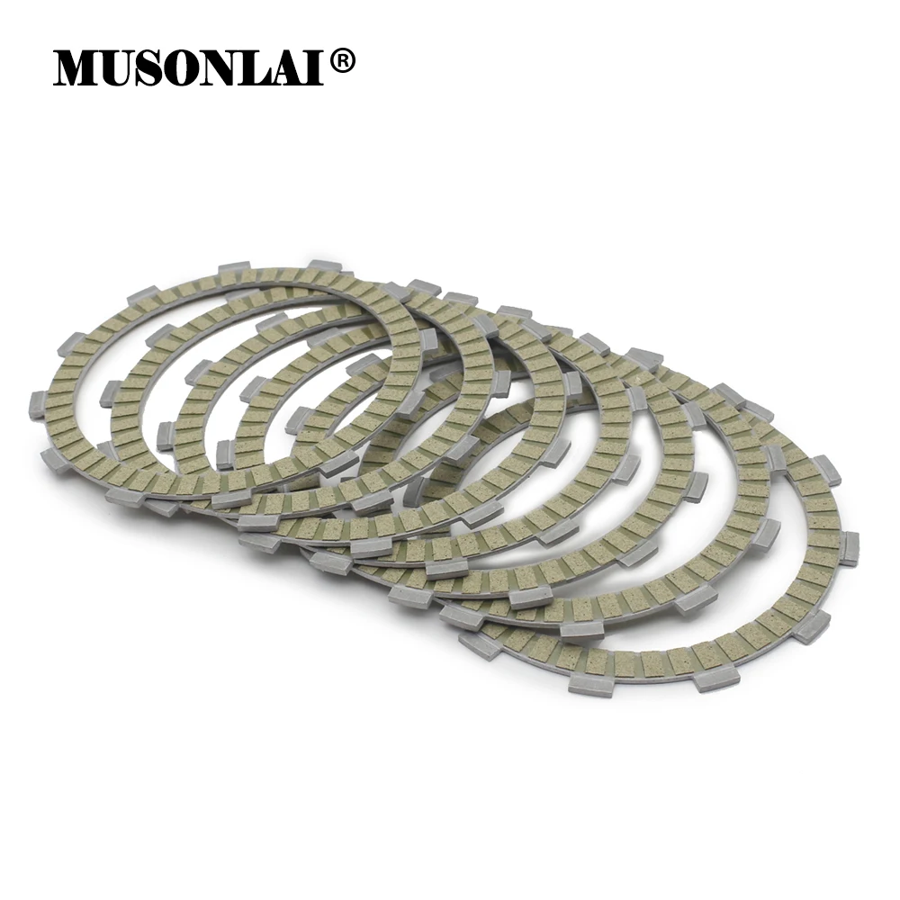 7pcs Motorcycle Clutch Friction Plates Disc Set for KAWASAKI   EN500 EX500 ZX550 ZX600 ZX750 KLX650 KLE650 KL650 ER650 ZR550