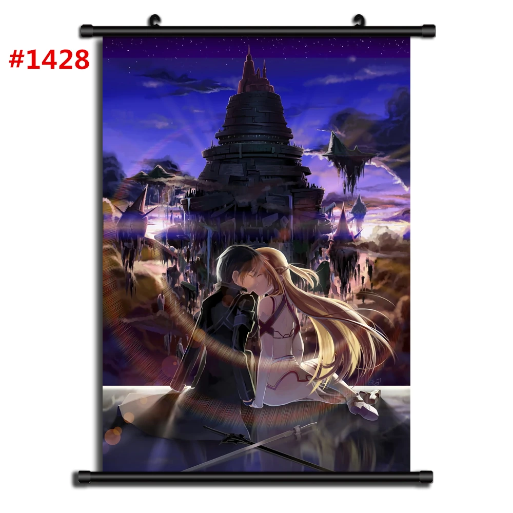 Cartoon Canvas Painting Posters Sword Art Online Anime Manga Wall Art Prints Living Baby Kids Home Decoration Canvas Pictures