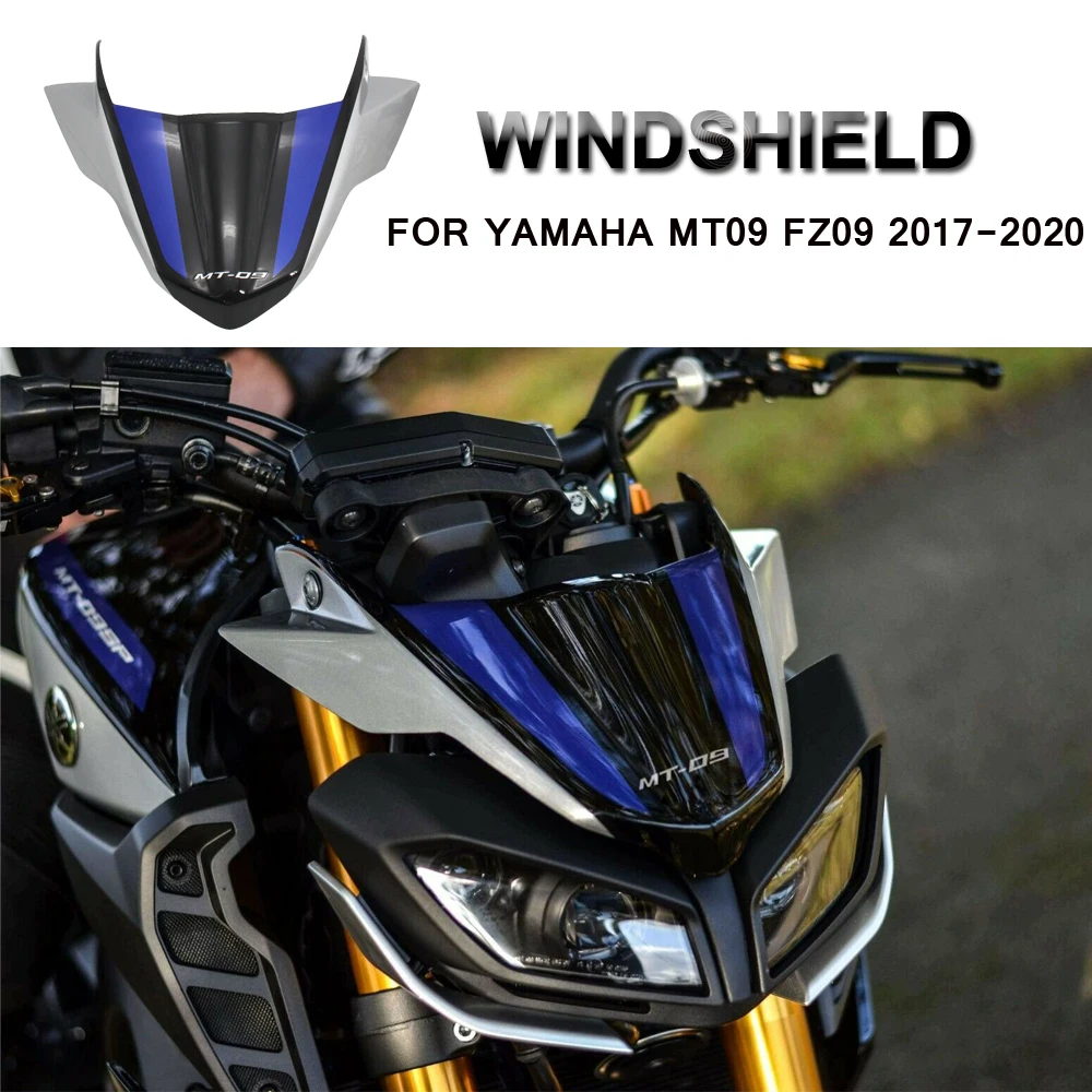 Motorcycle Accessories FOR YAMAHA MT-09 MT09 FZ09 2017 2018 2019 2020 Front Windshield Windscreen Airflow Wind Deflector