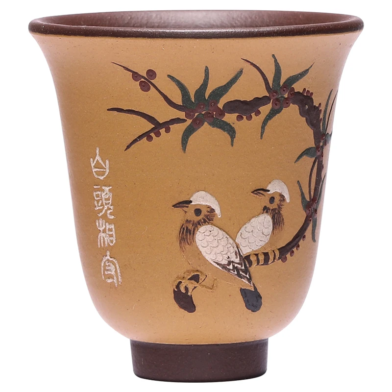 |Ziyi original mine purple sand teacup building a handmade master Tea Cup personal cup Kung Fu small tea cup single