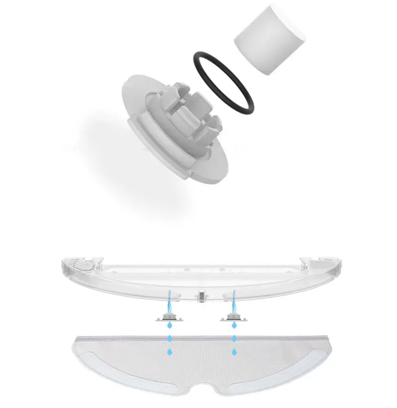 Water Tank Filters Replacement For Xiaomi Roborock S50 S51 S55 S5 S6 S60 Robot Vacuum Cleaner Part Accessories