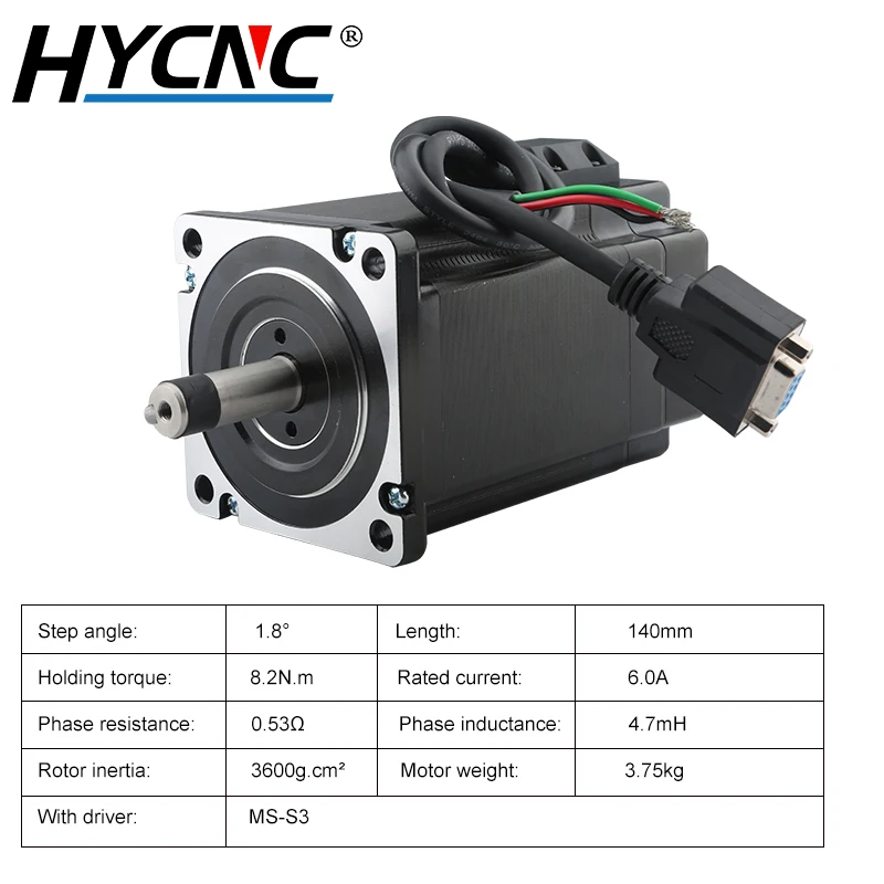 Il servoazionamento ibrido 1PH 30 ~ 80VAC 6.0A di YAKO MS-S3 con adattamento dell'azionamento del visualizzatore digitale YK286EC118A1 ha chiuso il motore 8.2N.M del ciclo