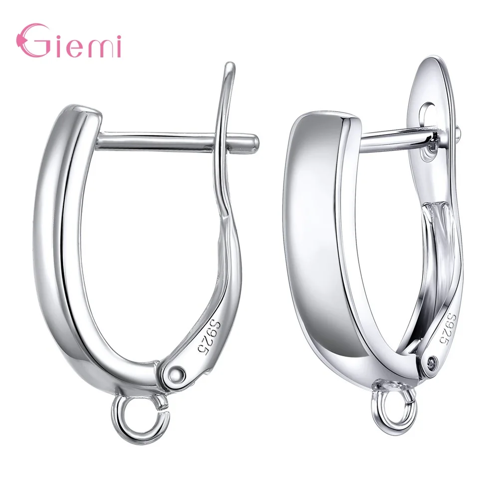 New  Arrivals 925 Sterling Silver Jewelry Findings Earrings Accessories DIY Handmade Ear Hooks Clasps Making Components