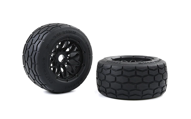 1/5 Scale Baja Rear Gravel All-Terrain Tires on 5 Spoke Wheels for HPI Baja 5B  LOSI 5IVE-T or Desert buggy XL