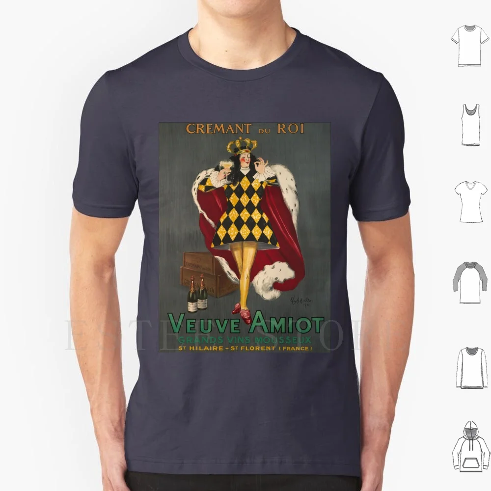 Leonetto Cappiello-Crémant Du Roi , Veuve Amiot , 1922 , Art Deco Poster T Shirt Cotton Men DIY Print 1920 1930 1920s 1930s Art
