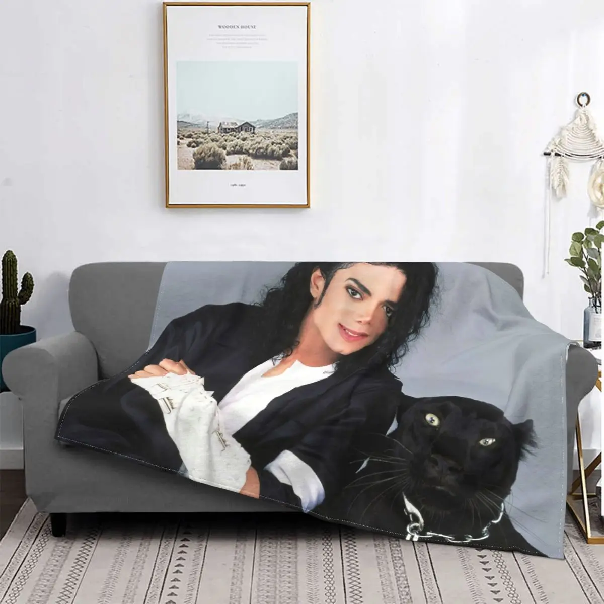 Michael Jackson Blankets Fleece Decoration Ultra-Soft Throw Blankets for Bedding Bedroom Plush Thin Quilt