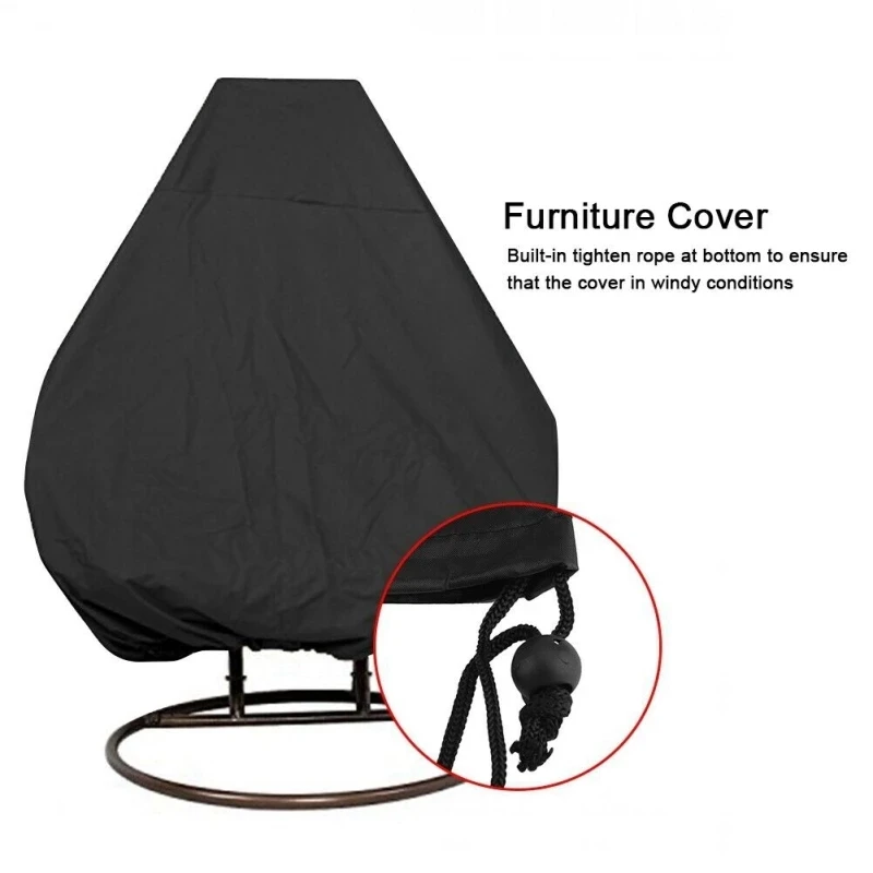 Garden Outdoor Swing Hanging Chair Bird Egg Shaped Dust Cover Universal Waterproof Cover Polyester Furniture Waterproof UV Cover