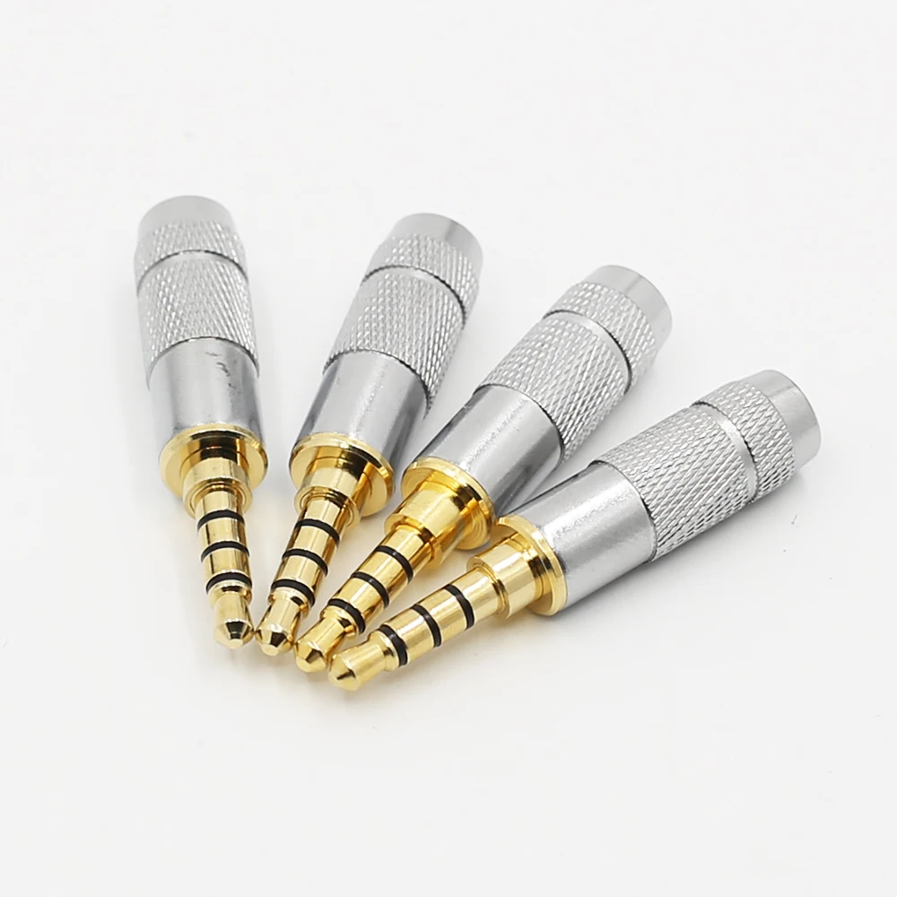 10 Pcs 4 Conductor 3.5mm Solder การเชื่อมต่อปลั๊กแจ็คอะแดปเตอร์หูฟังสายบัดกรี