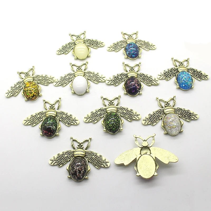 Metal Alloy 5 Pieces Pearl Chic Insect Bee Brooch Birthday Party Wedding Clothing Jewelry Accessories