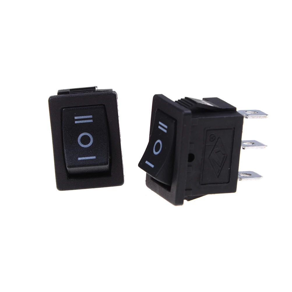 Interruptor basculante de 3 pines para barco, interruptor SPDT On/Off/On AC 6A/250V 10A/125V, 21x15x21mm, 5 unids/lote