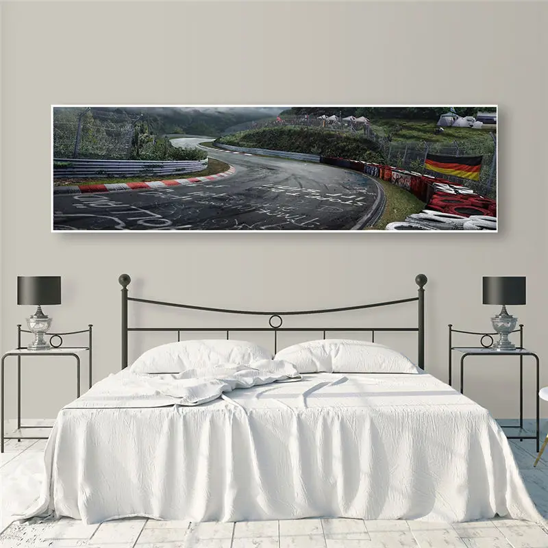 Nurburgring Rally Road Sport Car Track Print And Canvas Painting Forest Landscape Wall Art Poster