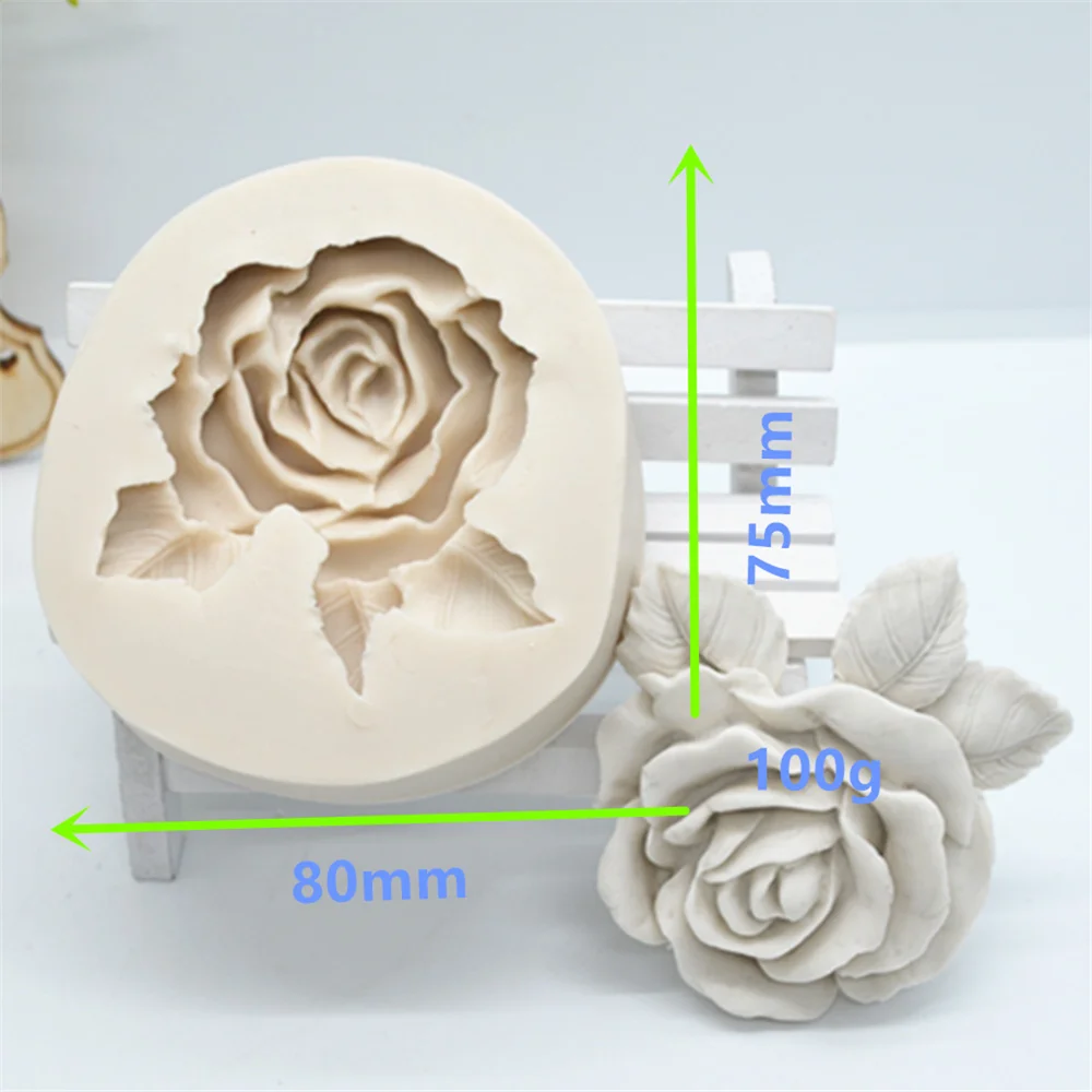 Luyou 1pc 3D Rose Flower Cake Tools Silicone Molds for Wedding Cake Decorating Tools Resin Mold Kitchen Baking Accessories