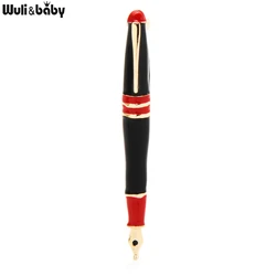 Wuli&baby Enamel Pen Brooches For Women Men Red Black Pen Teachers Students Brooch Pin Gifts