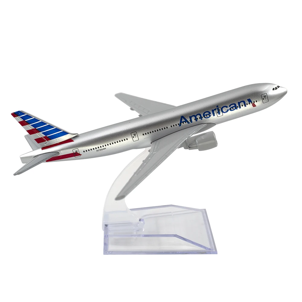 

1/400 Boeing 777 American Airlines Aircraft Model 16cm Alloy B777 Airplane Toy Children Kids Gift for Collection