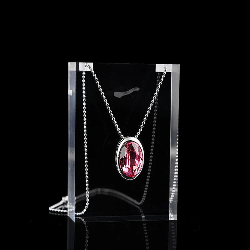 

Necklace Pendant Display Stand Solid Acrylic Clear Chain Jewelry Presenting Rack Holder Showcase Photography Prop Shelf