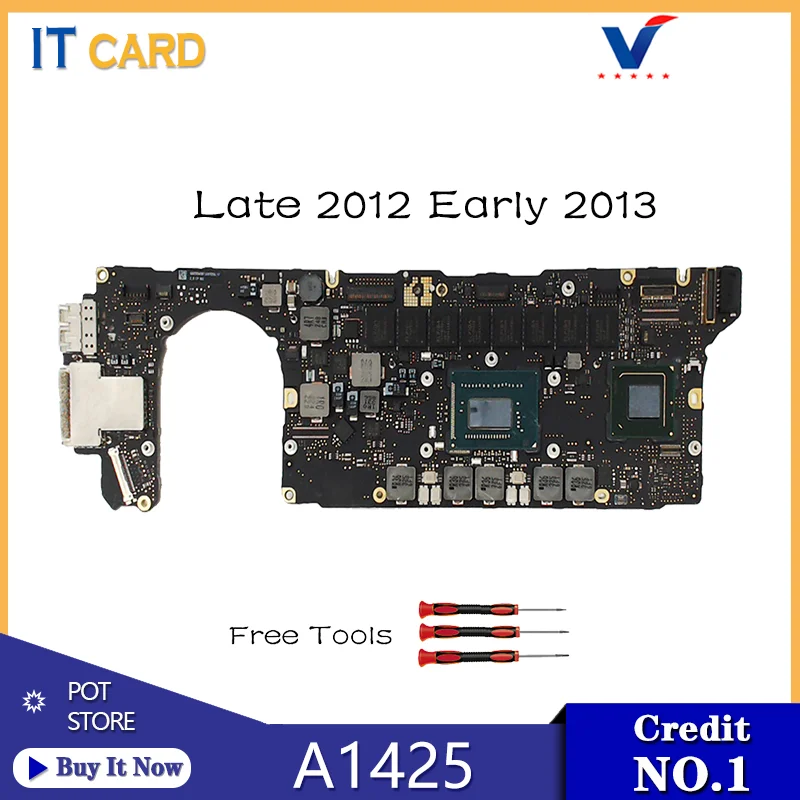 

Original Tested A1425 Motherboard 820-3462-A for MacBook Pro13" Logic Board Intel Core i5 Late 2012 Early 2013 years